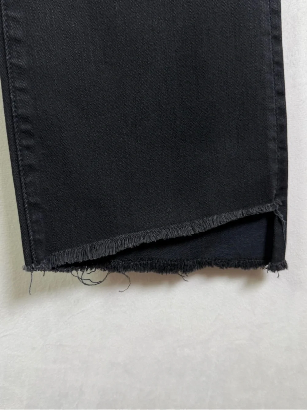 MOTHER The Insider Crop Step Fray Jeans Women Sz 24 Black High Rise Crop Flare